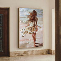 Tableau mural abstrait style bohème moderne, impression sur toile, peinture à l'huile, femmes sexy, plage, portrait original, affiches décoratives pour chambre