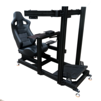 Schwarzes 4080 Eloxiertes Sim-Racing-Cockpit Aluminium-Extrusionsprofil Sim-Racing-Rig-Cockpit Sehr Robustes Rennsimulator-Cockpit