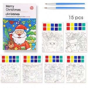 High Quality Christmas-Themed Graffiti <b>Coloring</b> Book for Children Water <b>Color</b> Paper Cover with Included <b>Pens</b> Christmas Gift - Product Image 3