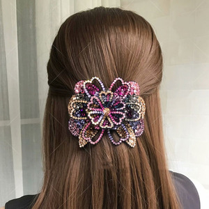 <span class=keywords><strong>Pince</strong></span> à cheveux de luxe coréenne à motif floral scintillant, <span class=keywords><strong>grande</strong></span> <span class=keywords><strong>taille</strong></span>, avec fleur en cristal, pour femme - Product Image 5
