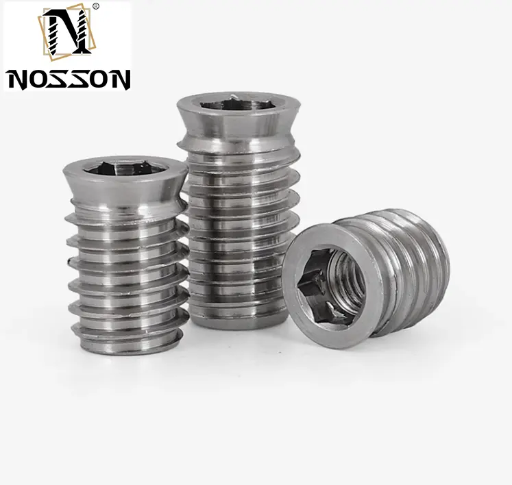 Thép không gỉ SS304 lục giác ổ cắm gỗ chèn NUT