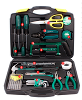 Ensemble d'outils de réparation ménagers LV avec étui rigide, outils manuels en plastique, logo personnalisable, 3,22 kg pour un usage quotidien