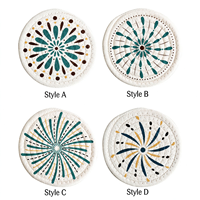 Set de table rond tissé à la main, antidérapant, lavable, réutilisable, résistant à la chaleur, pour la maison, les fêtes et les mariages