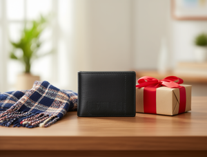 Portafoglio da uomo in vera pelle Td, 7 pollici, chiusura a piega, ideale come regalo - Product Image 2