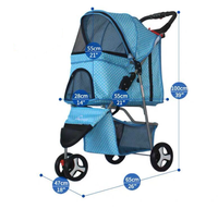 C & C Poussettes de luxe à 4 roues pour chats de voyage Chariots pour animaux de compagnie Poussette pour chiens