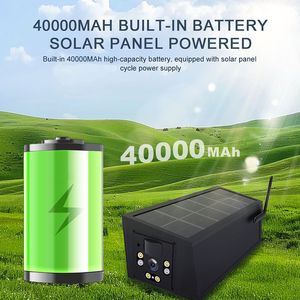 3 kênh 1080P 4 gam xây dựng trang web màn hình an ninh Hệ thống CCTV 40000mAh pin năng lượng mặt trời Powered máy ảnh Kit - Product Image 2