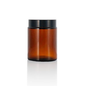 Pot en verre ambré 180ml 6oz 4oz 100ml à parois droites avec couvercles en plastique, récipient alimentaire, pot <span class=keywords><strong>de</strong></span> stockage pour <span class=keywords><strong>sel</strong></span> <span class=keywords><strong>de</strong></span> <span class=keywords><strong>mer</strong></span> et capsules <span class=keywords><strong>de</strong></span> vitamines - Product Image 1