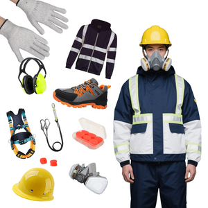 ชุดป้องกันส่วนบุคคล (<span class=keywords><strong>PPE</strong></span>) แบบสั่งทำสำหรับงานก่อสร้าง พร้อมแว่นตานิรภัย สายรัดนิรภัย และหมวกนิรภัย จาก CGLX Wholesale - Product Image 4