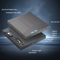 Nieuwe externe DVD-brander 7-in-1 USB 3.0 & Type-C draagbare CD/DVD-drive 24x CD 8x DVD-brander voor laptop desktop pc Mac