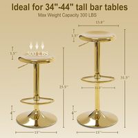 Moderne anpassbare Barhocker aus Edelstahl Verstellbare drehbare Höhe Counter Backless Design Kitchen Island Pub