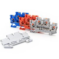 Borne de raccordement à ressort PT2.5 à insertion directe pour rail DIN automobile, PA66, 800V, 2 pôles, 24A