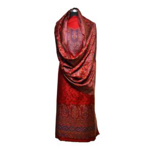 ชุดสلوار คามีซ ผ้าไหมอินเดียคุณภาพสูง พร้อมผ้าคลุมไหล่ ชุดสตรีแบบยังไม่ได้ตัดเย็บ พร้อมผ้าคลุมไหล่เข้าชุด ชุดสตรีผ้าขนสัตว์ - Product Image 5