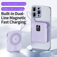 Batterie externe sans fil 10000 mAh, chargeur rapide Type-C 20W, batterie magnétique 10000 mAh pour iPhone, logo personnalisé, batteries externes, station d'alimentation