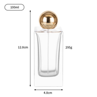 Flacons de parfum en verre transparent rectangulaires vides de 30 ml et 50 ml, personnalisables avec logo estampé