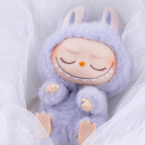 ใหม่ Labubu มีชุดที่นั่ง-POP MART blind BOX ผ้ากำมะหยี่ & พวงกุญแจหน้าไวนิลของขวัญปริศนาตุ๊กตา1ชิ้น/6ชิ้น - Product Image 1