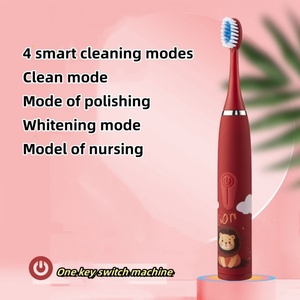 Productos para Bebés, Cepillo de Dientes Eléctrico Sónico para Niños, Tipo de Batería, Cepillos de Dientes Inteligentes de Dibujos Animados para Niños, Cepillos de Dientes Eléctricos a Prueba de Agua - Product Image 2