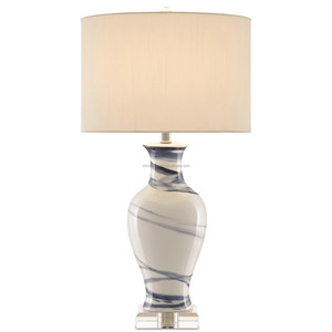 Neutral Chevron Bone Inlay Teardrop Modern Table Lamp | Neutral Organic Lighting for Resort Hotel & Home - Product Image 6