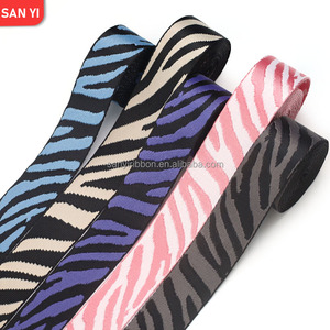 Tas Pinggang Pita Jacquard Tas Bahu Bergaris Zebra Geometris Nilon Poliester Penjualan Langsung dari Pabrik Tali Bahu - Product Image 1