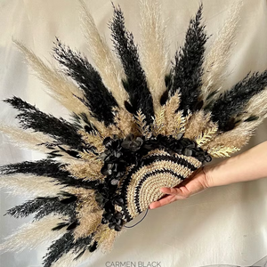 Éventail floral bohème, éventail oriental, <span class=keywords><strong>bouquet</strong></span> alternatif <span class=keywords><strong>de</strong></span> mariage en herbe <span class=keywords><strong>de</strong></span> la pampa, éventails en herbe <span class=keywords><strong>de</strong></span> la pampa - Product Image 3