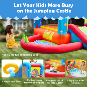 Castillo Inflable Oxford con Tobogán para Niños Pequeños, Juguetes para Niños Pequeños, Inflable - Product Image 2