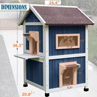 Maison de chat en bois à deux étages