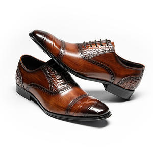 Zapatos de cuero Oxford-zapatos de hombre transpirables DE BODA informales de trabajo formal de negocios de cuero genuino para hombre - Product Image 5