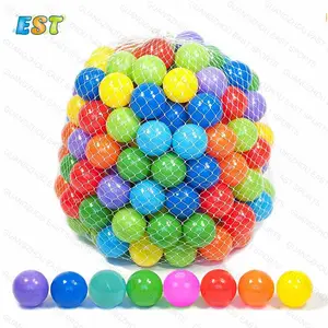 फैक्टरी मूल्य प्लास्टिक लोचदार महासागर गेंद बच्चों गड्ढे गेंदों खेलने गेंदों बच्चों पूल के लिए 6 रंग