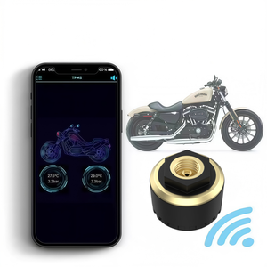 Capteur Bluetooth TPMS pour <span class=keywords><strong>moto</strong></span> Système surveillance sans fil de la pression des pneus avec affichage de l'application mobile - Product Image 1
