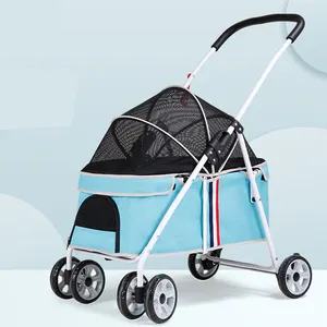 Factory Wholesale Portable Folding Travel Pet Trolley Pet Stroller Made In China