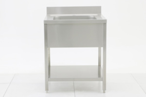Évier de cuisine en acier inoxydable de conception européenne avec pieds réglables, revêtement de qualité alimentaire, finition polie, usage commercial <span class=keywords><strong>Horeca</strong></span> - Product Image 5