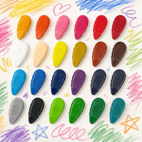 Crayones de plástico lavables, que no manchan, duraderos, de cuerpo sólido, pigmento vívido para pintura en el aula, manualidades escolares, suministros para colorear