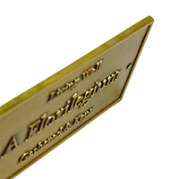 Étiquette personnalisée en laiton antique, logo en bronze gaufré, plaque signalétique en alliage de zinc pour meubles en bois