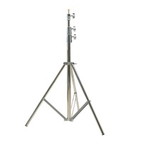 Support d'éclairage mobile en acier inoxydable de 2,8 m, trépied réglable en hauteur pour photographie, support pour flash de studio, boîte à lumière, diffusion en direct