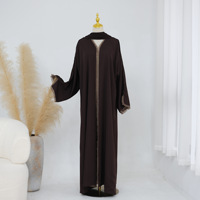 2 Pcs Set Abaya Hijab Dubai Islami untuk Wanita Arab 2026 Dua Sisi Pakai, Kaftan dari Bahan Nida, Elegan untuk Acara Makan Malam
