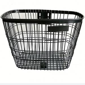 ตะกร้าจักรยานเหล็กสีดำแบบติดแฮนด์พับได้ ตะกร้าหน้าสำหรับนักเรียน อุปกรณ์เสริมจักรยาน QT-54699 - Product Image 2