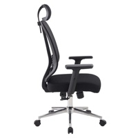Chaise de bureau pivotante avec système de verrouillage inclinable et accoudoirs réglables pour le bureau et l'étude