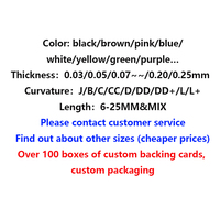 Yucagci Private Label 0.03 0.05 0.07 Corée Soie Faux Vison 3d B Bc C Cc D Dd L Lc Ld M Curl Volume Extensions de Cils Classiques