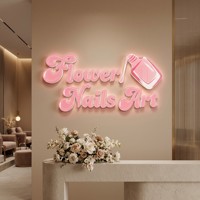 Enseigne lumineuse 3D LED personnalisée ZHILIN pour salon de manucure, bar, bureau, en métal et acrylique, avec caractères lumineux en plastique à éclairage frontal
