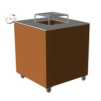 Foyer à bois classique Zhanhong en acier corten, écologique et durable, pour utilisation au sol ou suspendue
