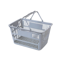 Panier à main en plastique avec matériau HDPP et options multicolores, idéal pour les courses au supermarché