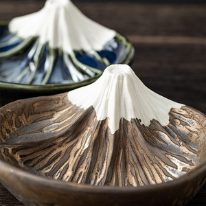 Tazón de Cerámica Creativo con Forma de Montaña, Color en Contraste, para Helado, Fruta, Vajilla de Cocina, Vajilla para el Hogar, Restaurante, Platos Fríos - Product Image 4