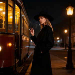 Canne noire style PESENAR des <span class=keywords><strong>années</strong></span> 1920 avec pointe argentée pour costume vintage et accessoire des <span class=keywords><strong>années</strong></span> <span class=keywords><strong>folles</strong></span> - Product Image 4