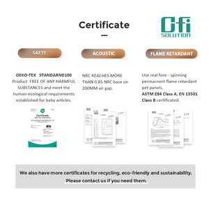 Vật Liệu Hấp Thụ Âm Thanh Thân Thiện Với Môi Trường PET Felt Polyester Fiber Acoustic Soundproofing Studio Acoustic <span class=keywords><strong>Panels</strong></span> - Product Image 4