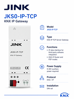 Servidor Gateway KNX TCP JINK JKS0-IP-TCP, Router de Interfaz de Datos IP, P2P, 9-30V, Riel DIN, Automatización de Edificios