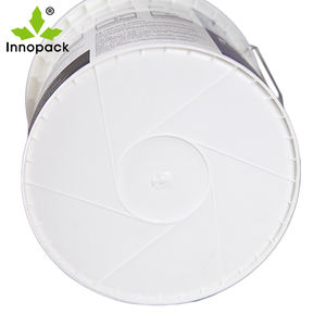 Seau de peinture blanc PP vierge 10L imprimé personnalisé avec couvercle et poignée à bec - Product Image 6