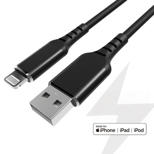 <span class=keywords><strong>C</strong></span>âble <span class=keywords><strong>USB</strong></span> tressé en cuivre étamé certifié MFI, <span class=keywords><strong>1m</strong></span>, <span class=keywords><strong>USB</strong></span>-A vers 8 broches, charge rapide 3A pour téléphones mobiles iPhone et Android, et ordinateurs - Product Image 6