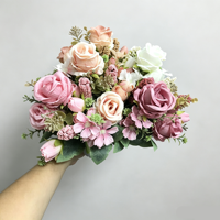 Bouquet de roses artificielles, arrangement de fleurs artificielles, décoration de mariage, décoration de la maison, bouquet de fleurs en soie pour centre de table, décoration d'hôtel