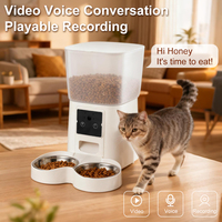 Aplicación de dispensador de Comida inteligente para alimentación de mascotas para gatos y perros en interiores, una semana con cámara, control remoto de alta definición sin preocupaciones