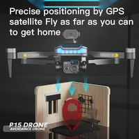 Drone professionnel sans balais 4K HD avec double caméra 540 °   Quadricoptère RC pliable avec positionnement GPS et évitement intelligent des obstacles
