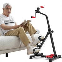 Mini Bicicleta de Ejercicio, Pedalador para Personas Mayores, Rehabilitación de Brazos y Piernas, Recuperación de Accidentes Cerebrovasculares, Equipo de Gimnasio Portátil para el Hogar